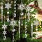 18Pcs Crystal Ornaments for Christmas Tree Decoration Acrylic Clear Hanging Crystal Snowflake Icicles Ornaments Set New Year Party Decor